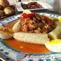 From St. Kitts With Love: Stewed Saltfish & Green Banana